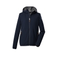 Killtec hiking jacket with hood KOS 61 (2 layers, PFC-free, very light) navy blue women